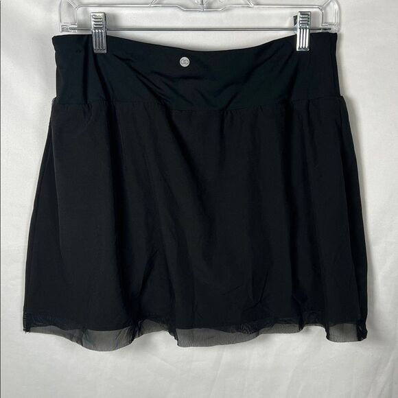 CALIA Women's Mesh Pieced High Rise Skirt M Black - Picture 6 of 6